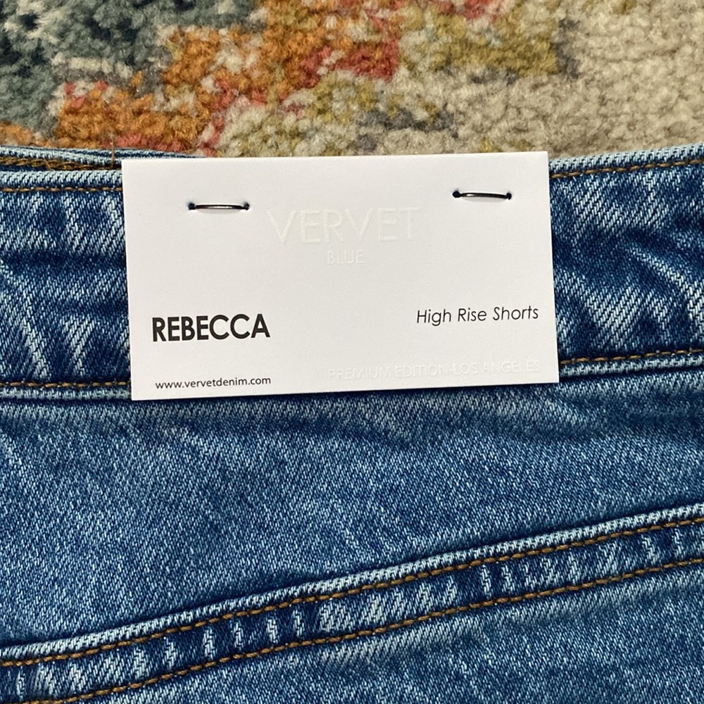 High Rise Denim Shorts - Picture 3 of 7
